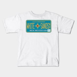 White Sands National Park license plate Kids T-Shirt